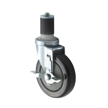 Winco CT-1B Caster Set With Breaks, 5" Diameter Wheels, 220 lbs. Capacity
