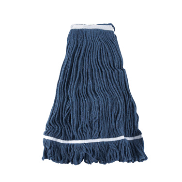 Winco MOP-32 Wet Mop Head, 1-1/4" Band (Blue)